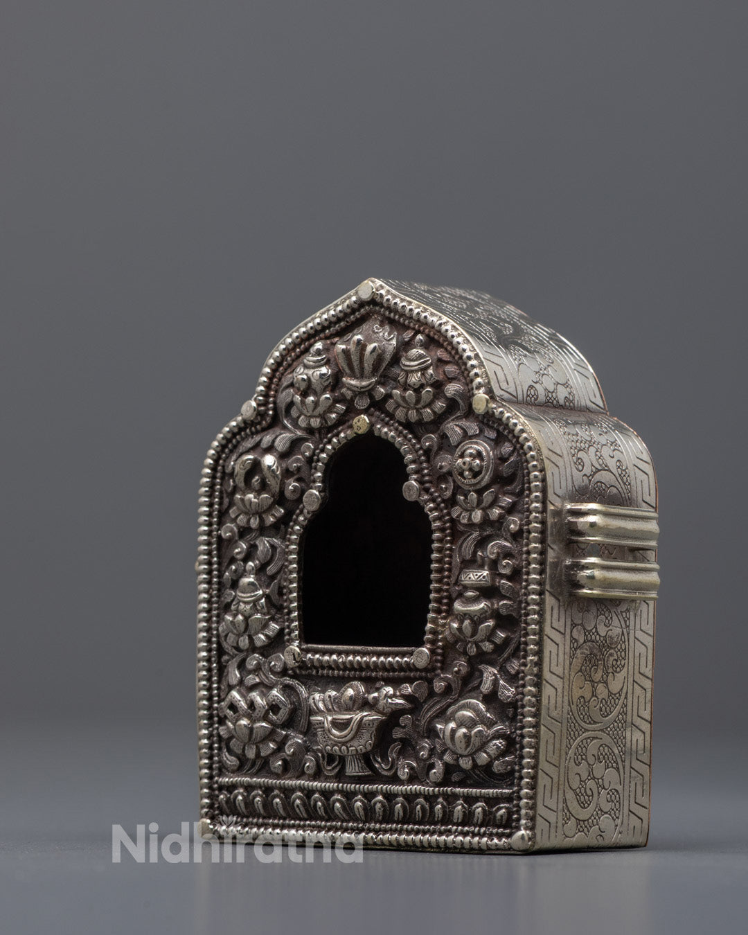 Ghau Box pendant with ornate Himalayan craftsmanship, perfect for spiritual protection