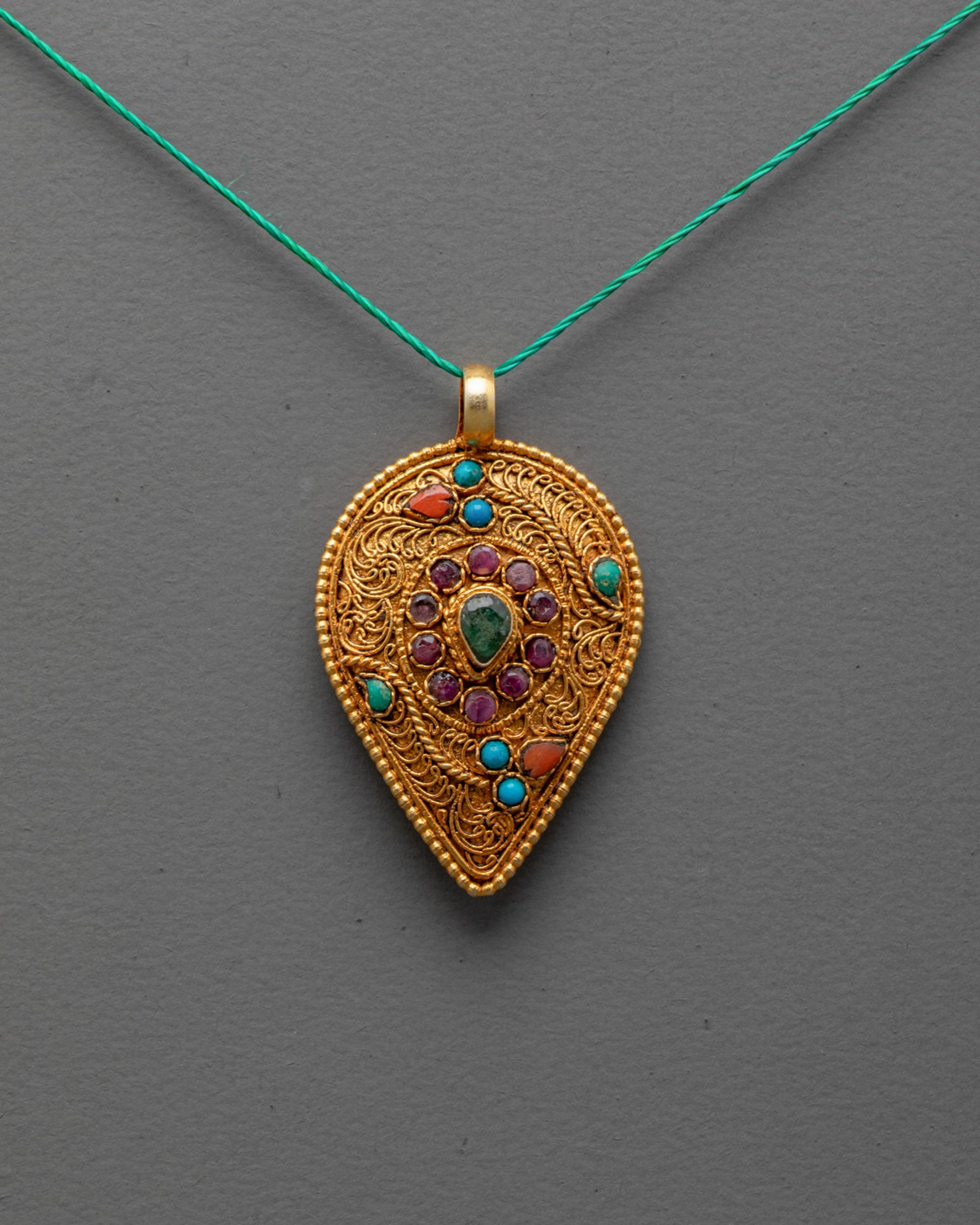 Gold Plated Buddhist Pendant | Sacred Artwork
