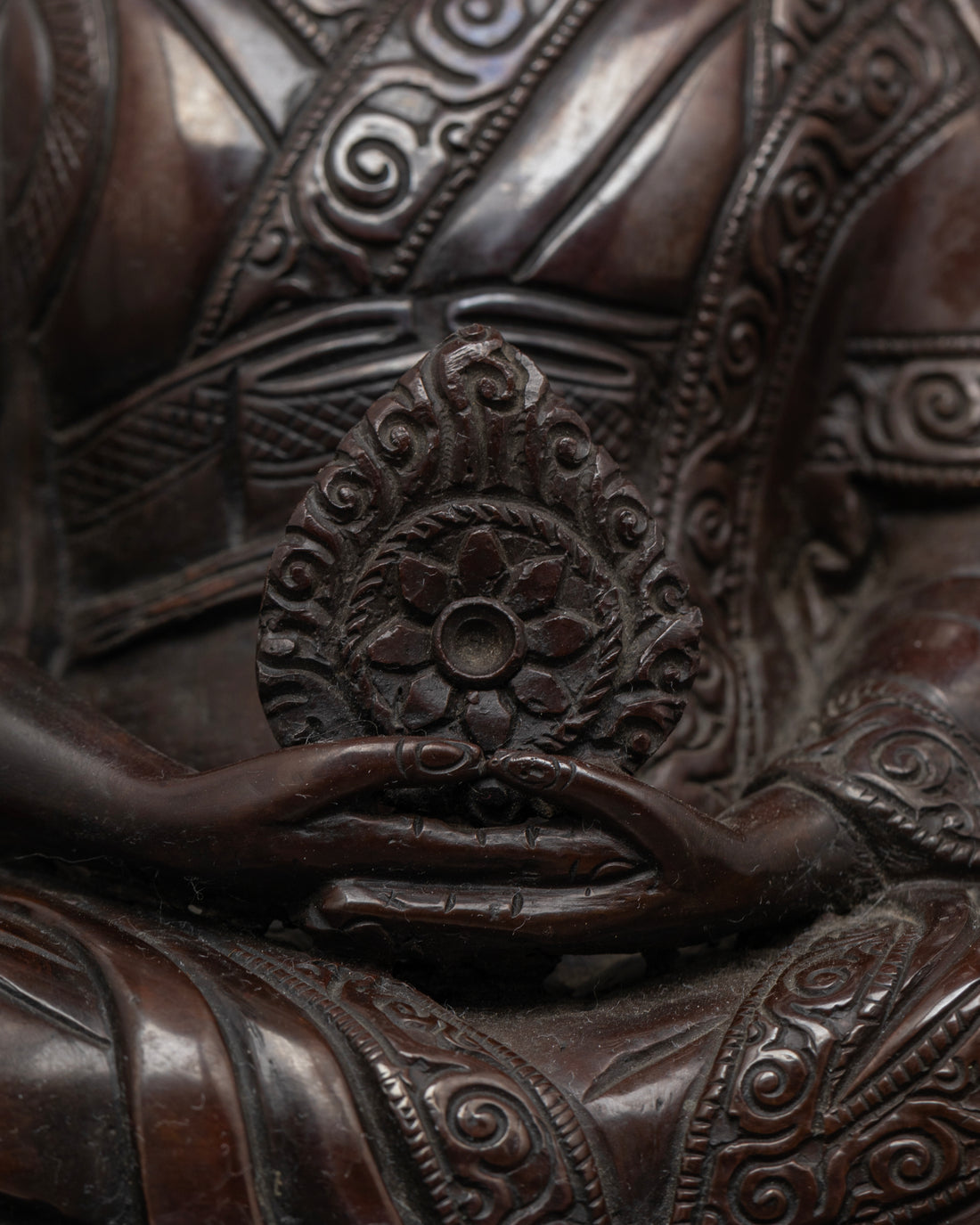 Oxidized Gampopa Statue : The Tibetan Master