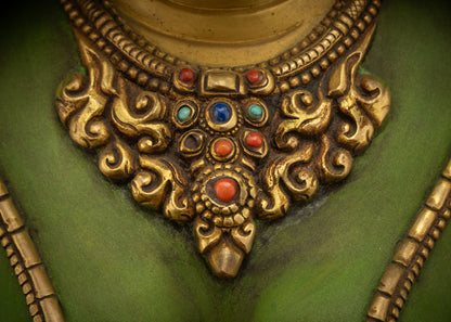 Green Tara Statue | Handcrafted Art for Spiritual Growth and Peace