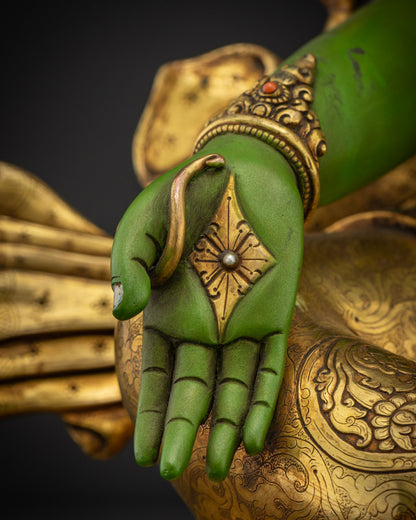 Green Tara Statue | Handcrafted Art for Spiritual Growth and Peace