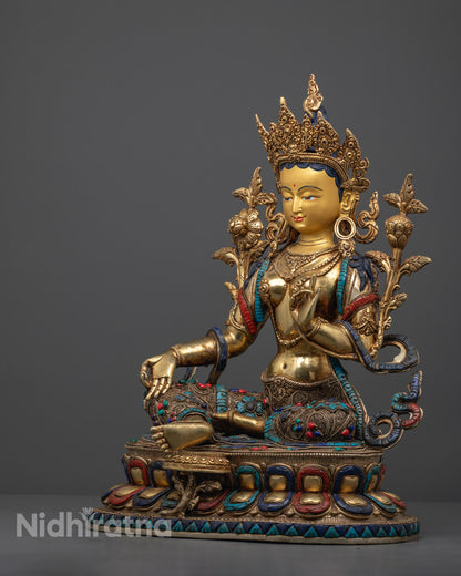 Green Tara Statue from Nepal | Himalayan Sacred Art