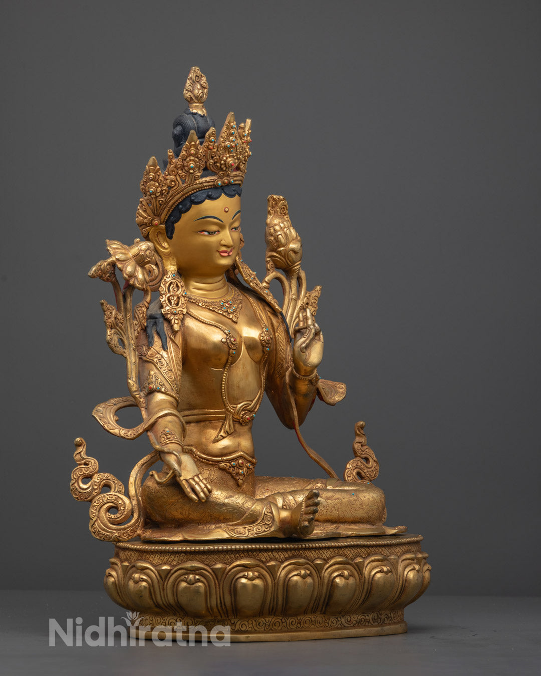 Green Tara Sculpture | Tibetan Buddhist Art