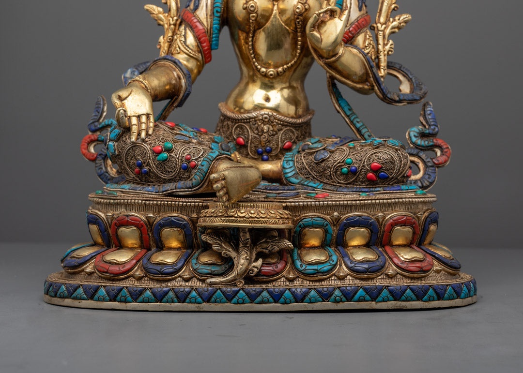 Green Tara Statue from Nepal | Himalayan Sacred Art