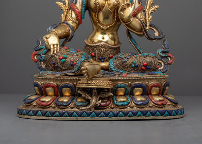 Green Tara Statue from Nepal | Himalayan Sacred Art