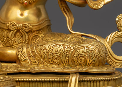 Green Tara Statue | Sacred Handcrafted 24K Gold-Gilded Copper