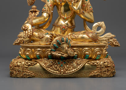 Green Tara Statue | Handcrafted Tibetan Buddhist Goddess