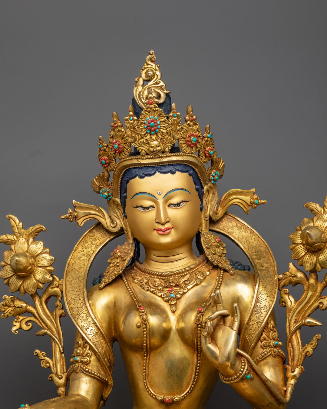 Authentic Buddhist Green Tara Statue