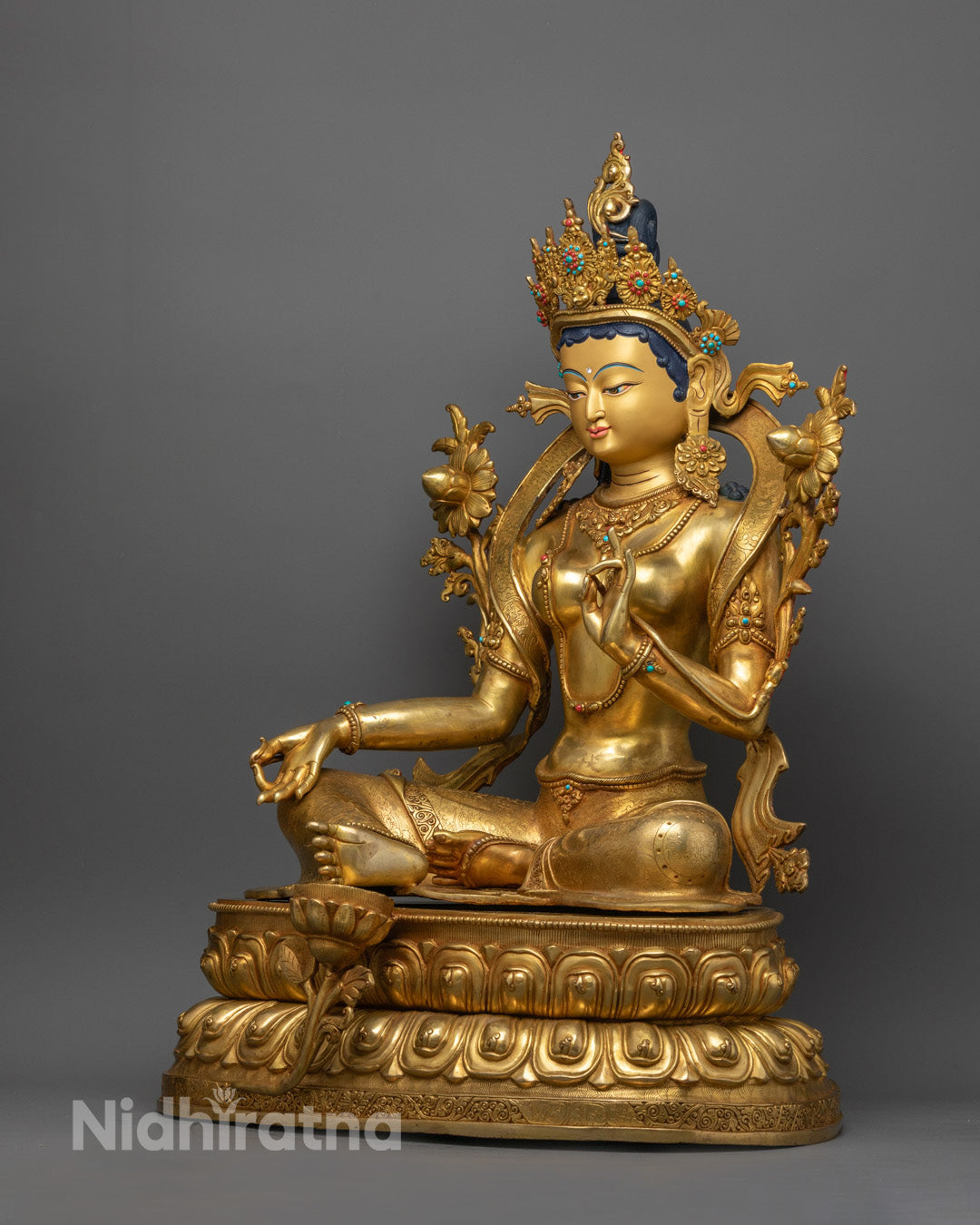 Authentic Buddhist Green Tara Statue