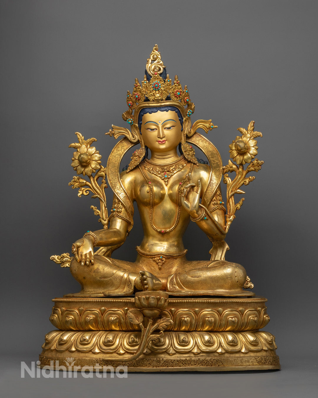 Authentic Buddhist Green Tara Statue