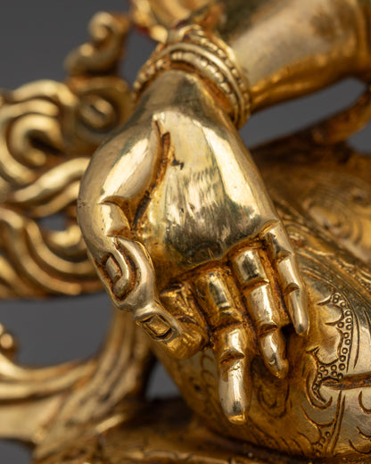 Sacred Green Tara Statue | Hand-Carved in Nepal