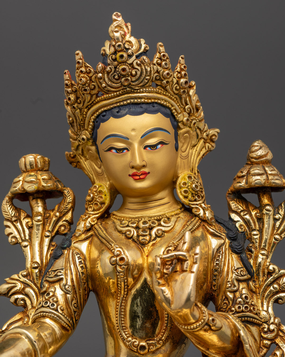 Sacred Green Tara Statue | Hand-Carved in Nepal