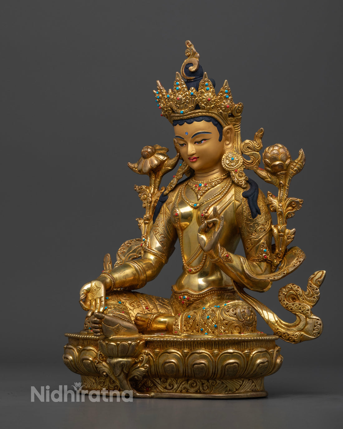 Green Tara Pure Land Statue for Devotion