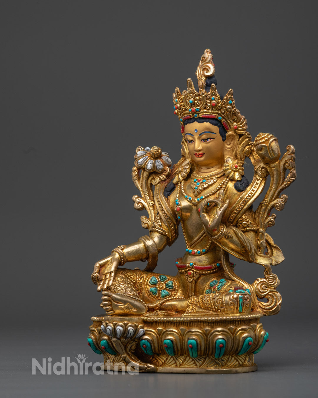 Green Tara Statue | Buddhist Art for Strength