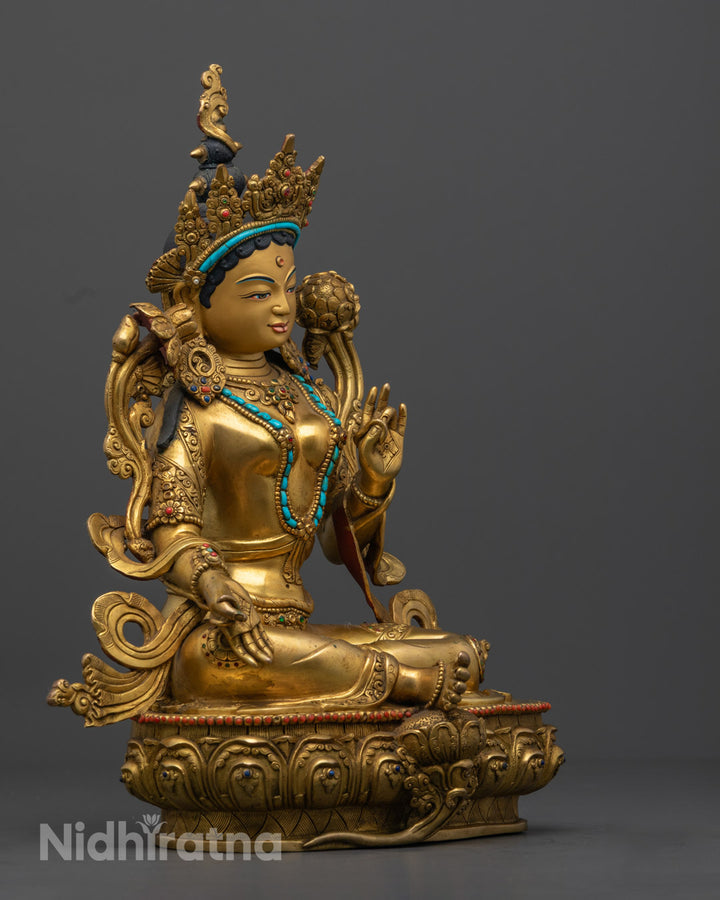 Tibetan Green Tara Statue | Compassionate Mother Drolma Deity