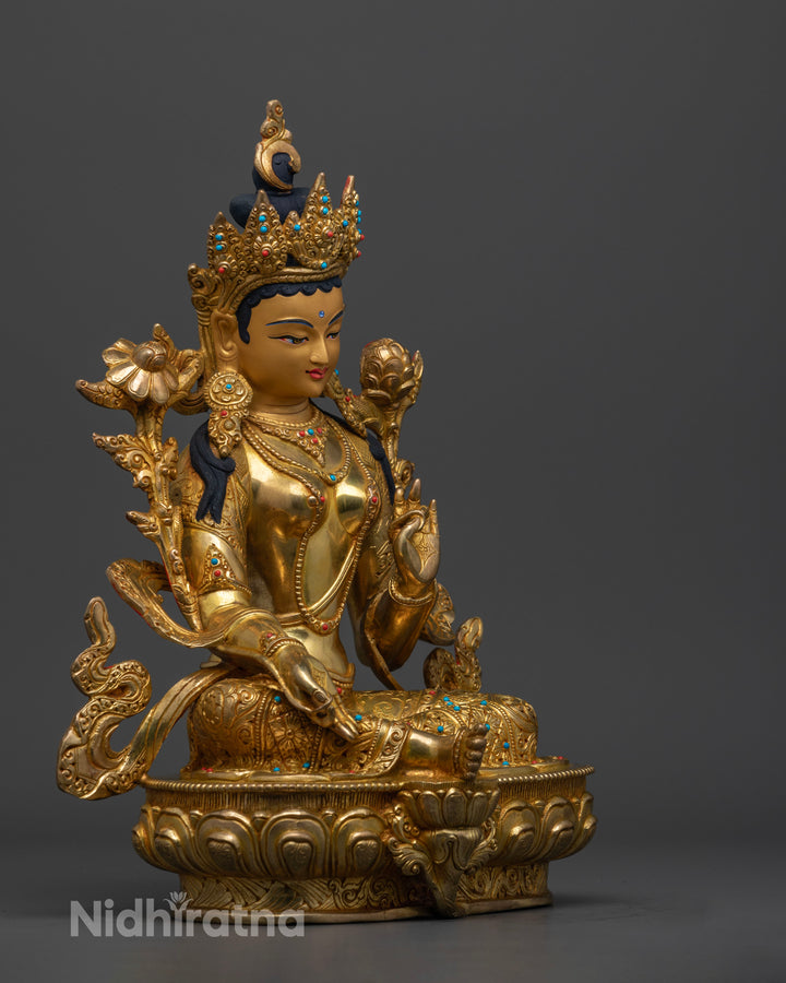 Green Tara Pure Land Statue for Devotion