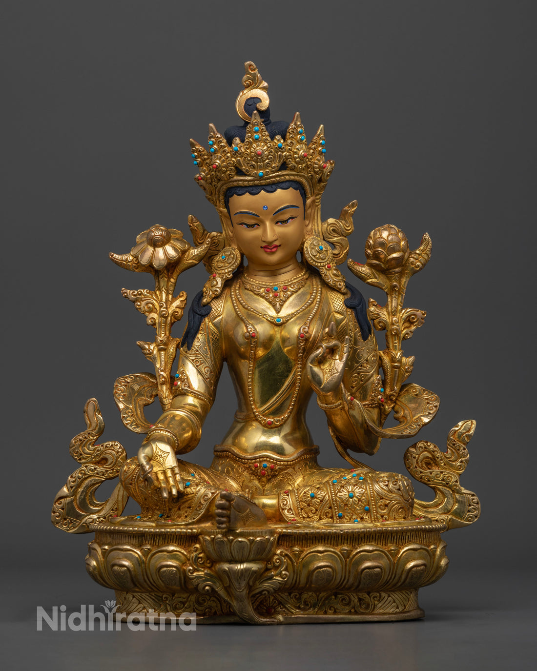 Green Tara Pure Land Statue for Devotion