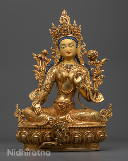 Nepali Green Tara Statue for Prosperity