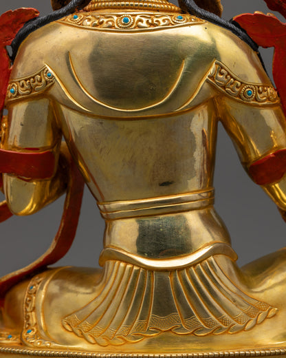 Green Tara Statue for Meditation | Handmade Buddhist Sculpture