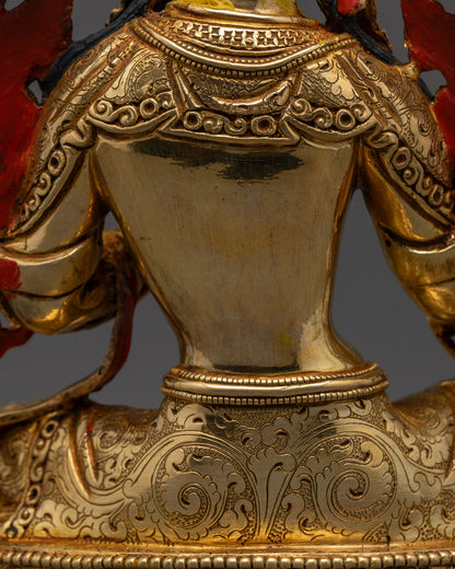 Sacred Green Tara Statue | Hand-Carved in Nepal