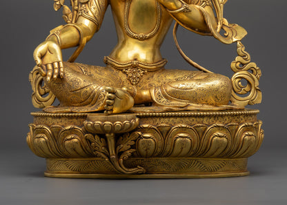 Sacred Green Tara Statue | Handmade Copper Sculpture
