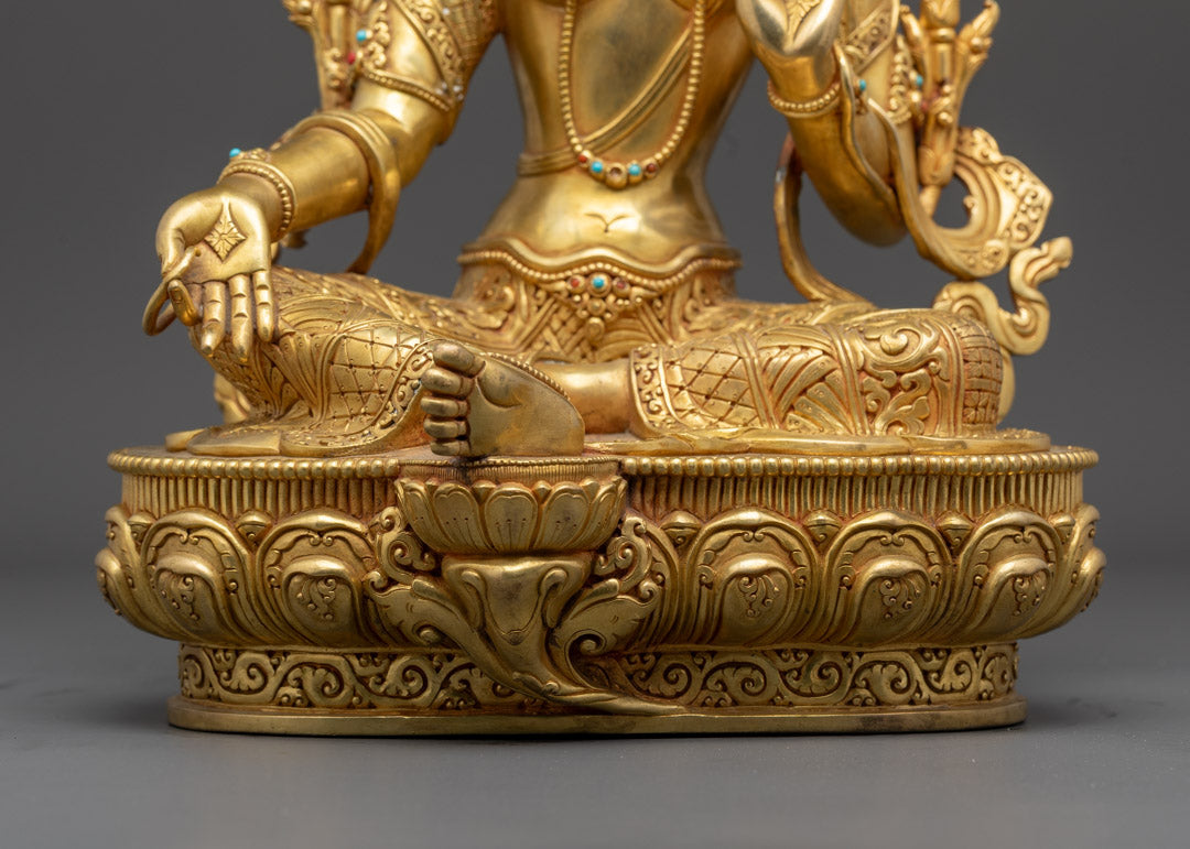 Buddhist Green Tara Statue | Handmade in Nepal