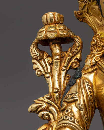 Sacred Green Tara Statue | Hand-Carved in Nepal