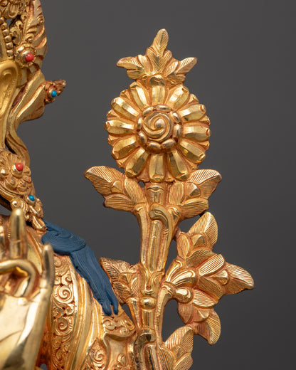 Green Tara Statue | Exquisite Hand-Carved Art from Nepal
