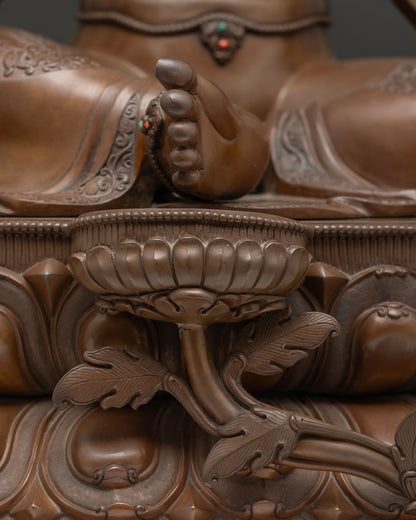 Green Tara Goddess Statue | Chemically Oxidized Copper Masterpiece