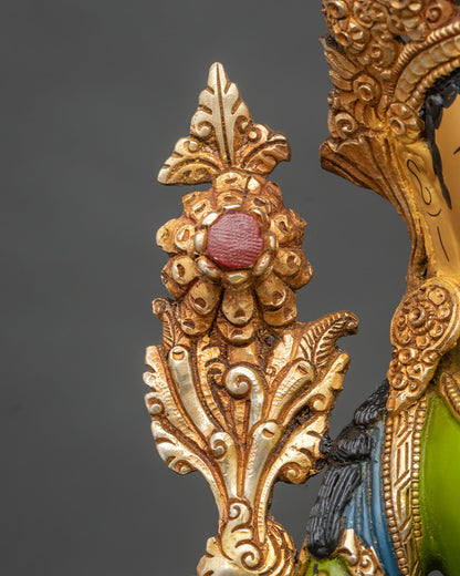 Green Tara Statue | Traditional Nepalese Buddhist Art