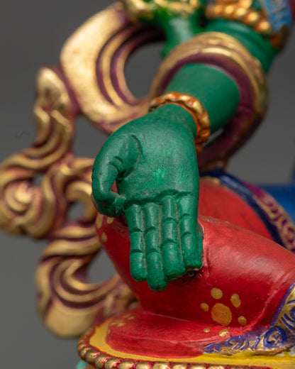 Green-Shade Mother Tara Statue | Traditional Tibetan Art