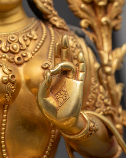 Sacred Feminine Statue of Green Tara | Bodhisattva of Compassion