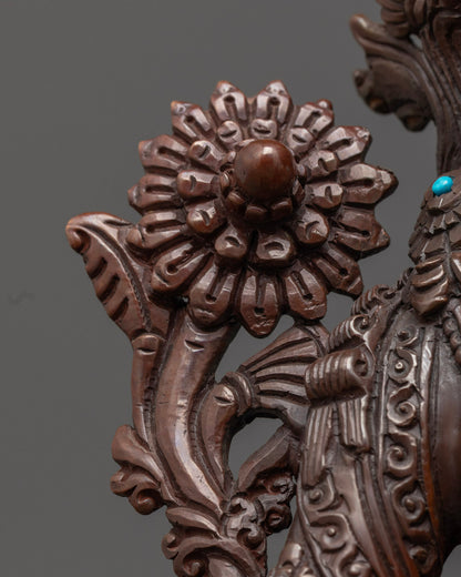 Oxidized Copper Green Tara Statue | Tibetan Buddhist Art