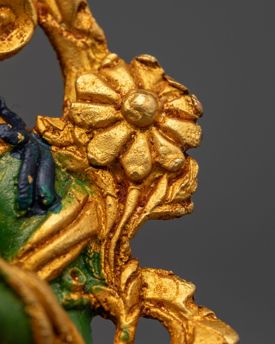 Finely Hand-Painted Green Tara Statue | Himalayan Buddhist Art