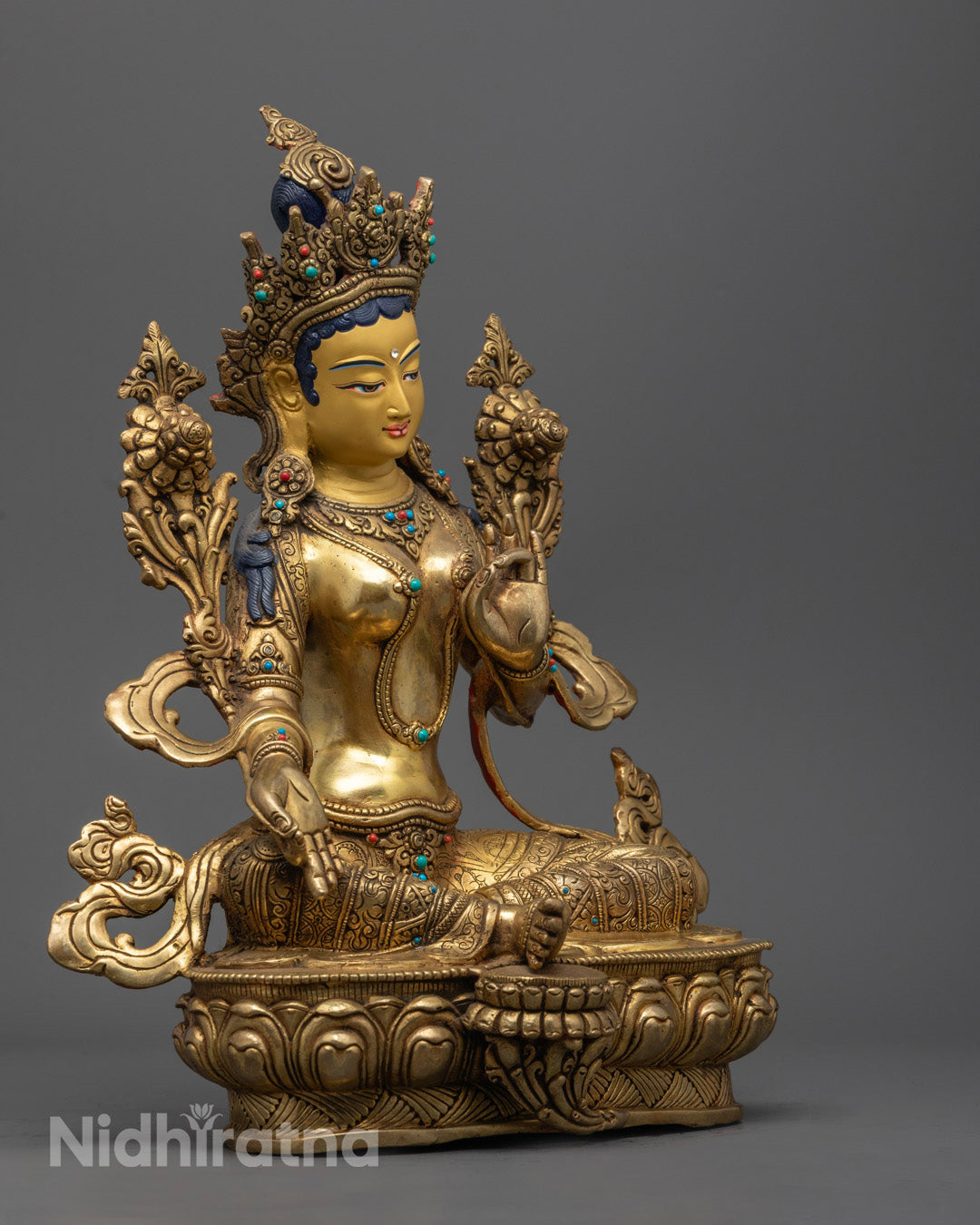 Tibetan Buddhist Green Tara Statue | Vajrayana Practice Statue