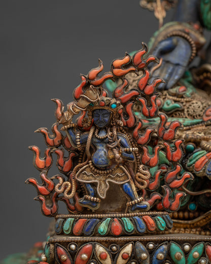 Lapis Lazuli Green Tara Statue | Compassionate Mother of All Buddhas
