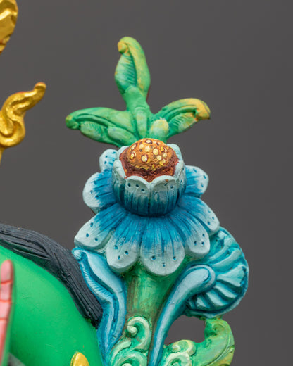 Green Colored Buddhist Green Tara Statue