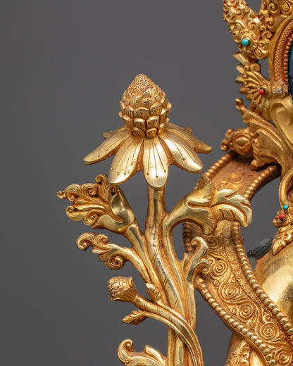 Goddess Green Tara Statue | Handcrafted Guardian of Liberation