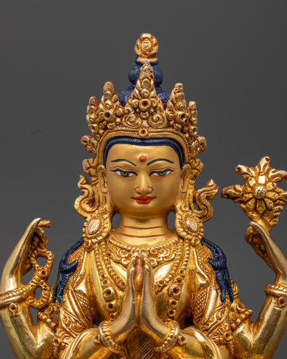 Chenrezig Buddhist Statue | Authentic Nepalese Art