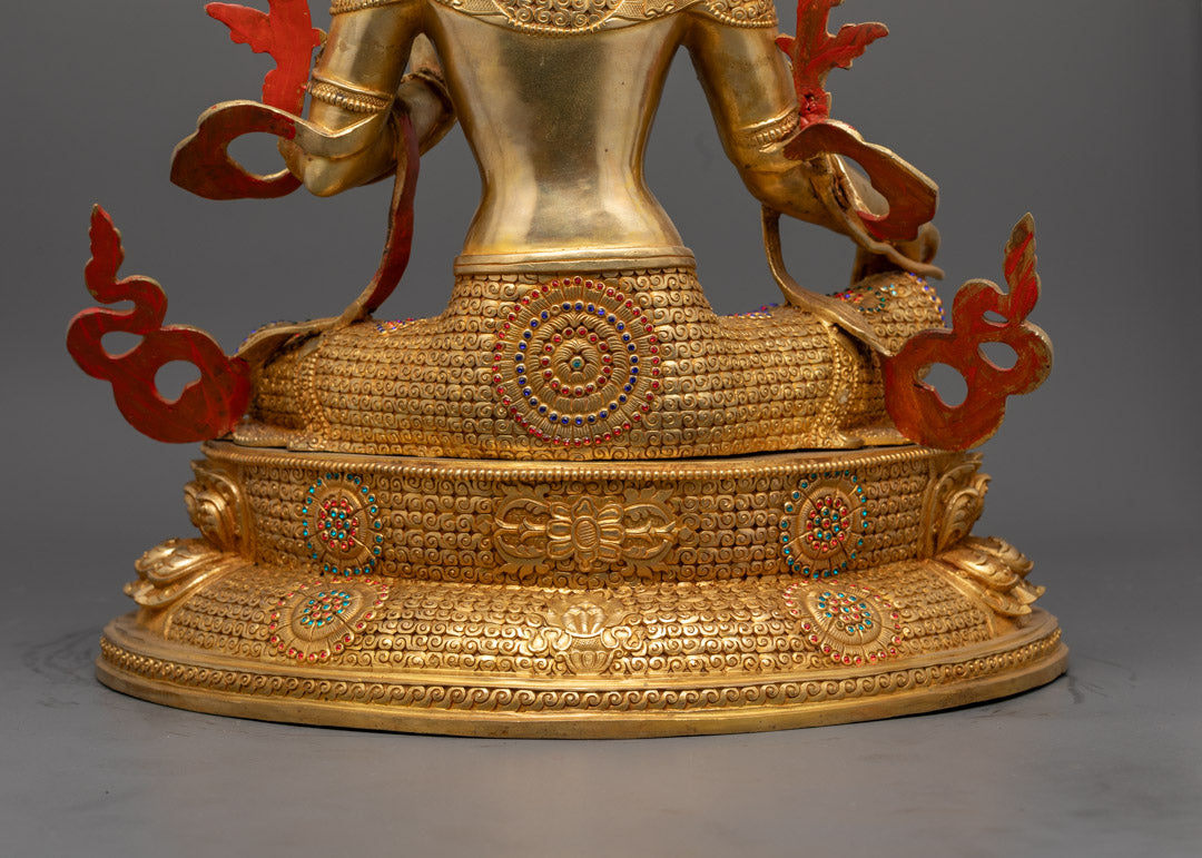 Nepal-Made Green Tara Statue | Traditional Lost Wax Buddhist Art