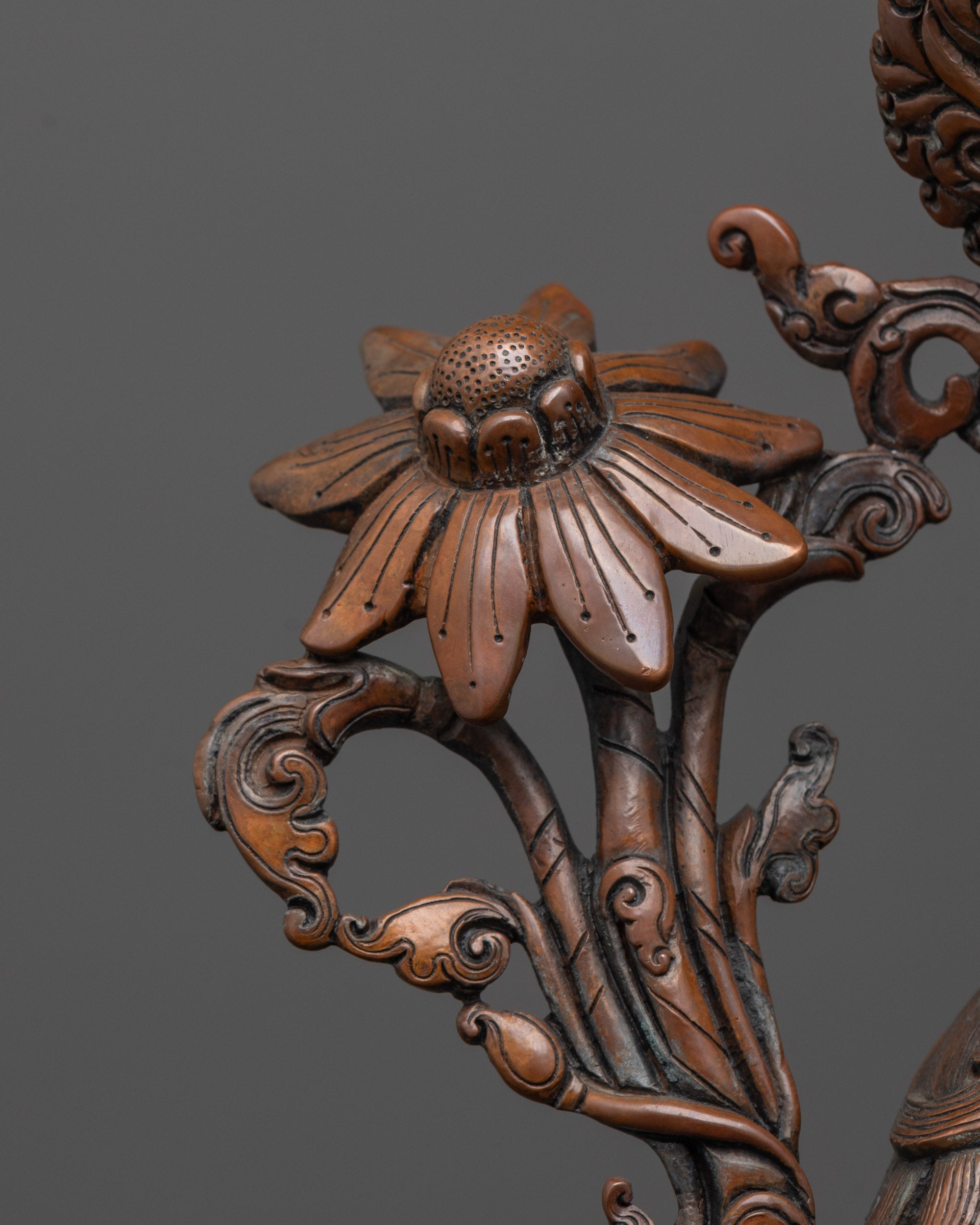 Buddhist Green Tara Statue | Artisan-Oxidized Copper Sculpture