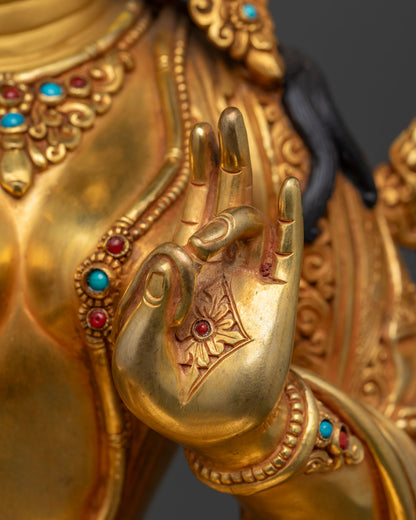 Hand-Carved Jetsun Dolma Statue from Nepal – Goddess of Compassion