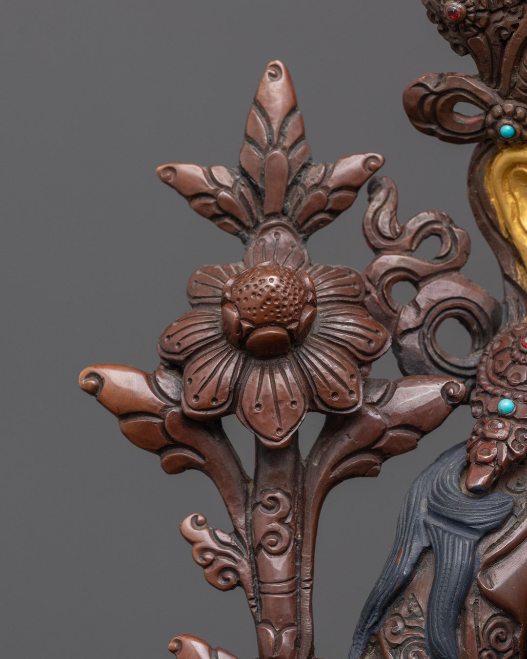 Green Tara Statue | Oxidized-Copper Buddhist Art
