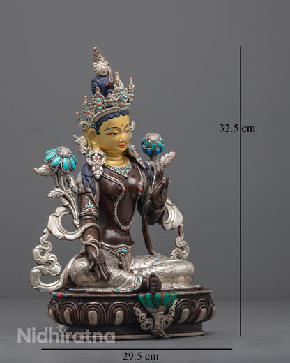 Authentic Nepalese Green Tara Statue