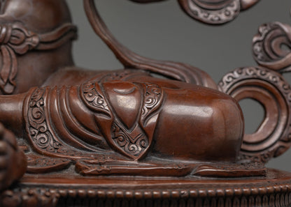 Hand-Painted Oxidized Green Tara Statue