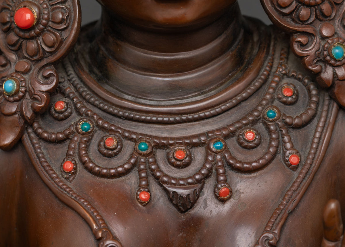 Oxidized Green Tara Statue for Sale | Powerful Symbol of Protection