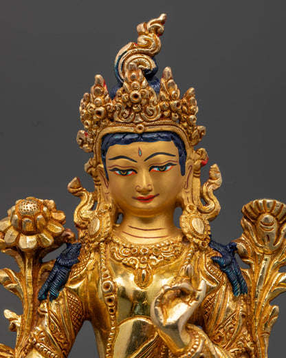 Green Tara Statue | Nepalese Craftsmanship for Peace