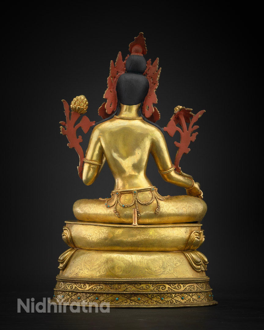 24" Buddhist Green Tara Statue | Himalayan Sacred Art