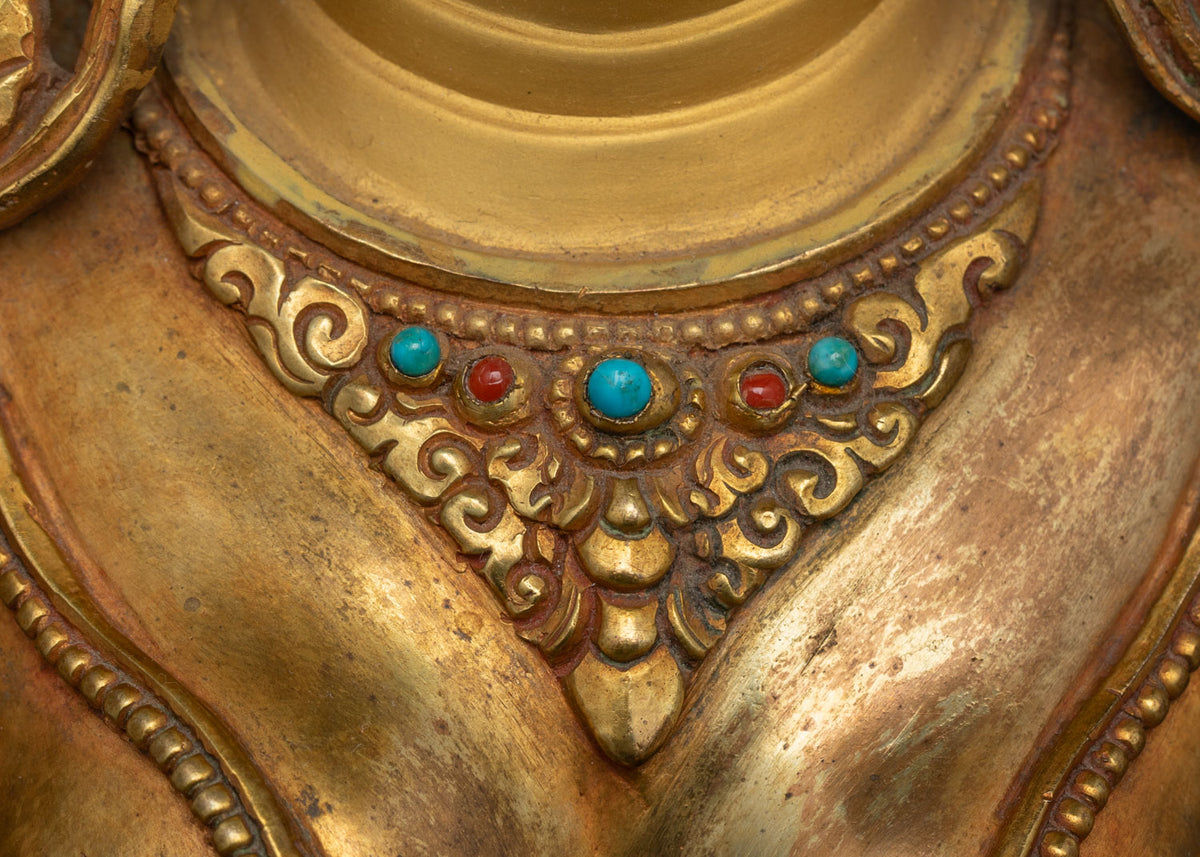 Green Tara Statue from Nepal: Elegance and Spirituality