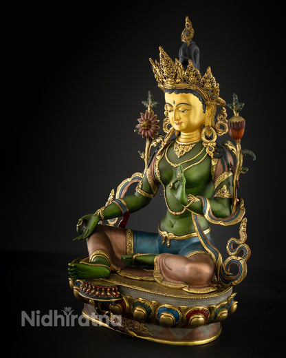 Buddhist Green Tara Statue | Handmade Tara Statue